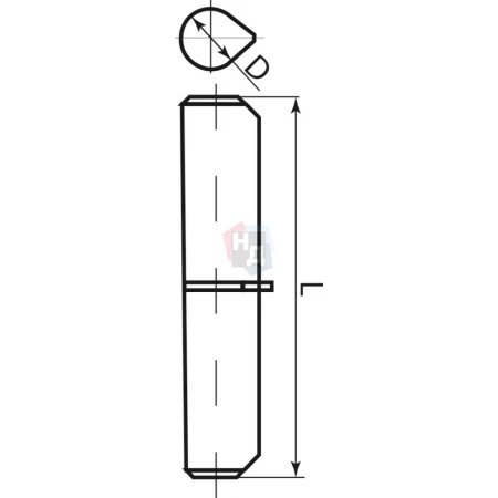 Петля дверная приварная IBFM 414/A 200/22мм 100кг/2 петли