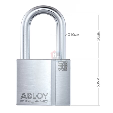 Замок навесной Abloy PL340 Protec NA77FF 2KEY 50мм