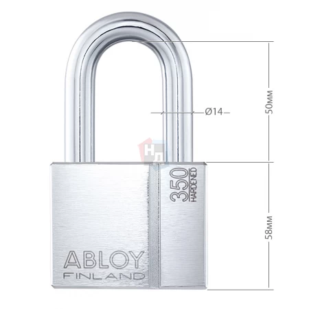 Замок навесной Abloy PL350 Protec2 TA77ZZ 2KEY 50мм