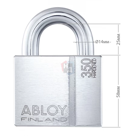 Замок навесной Abloy PL350 Sentry BA66EE 2KEY 25мм