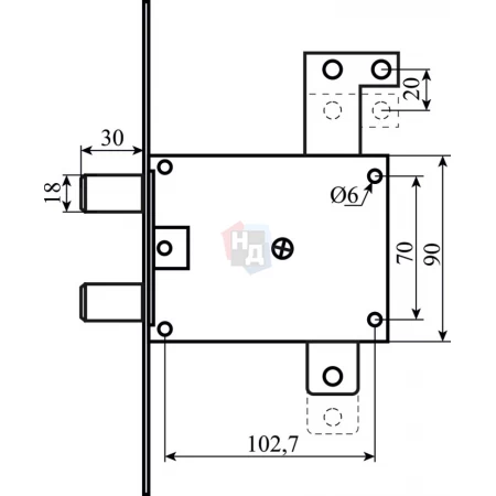 Девиатор правый Securemme 5653 (5653DCR0353X15)