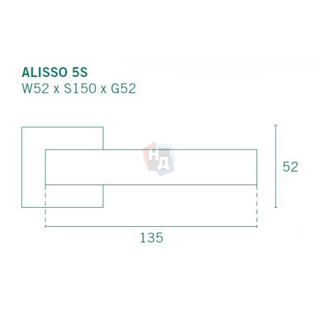 Дверная ручка Aprile Alisso Q 5S 96 хром матовый