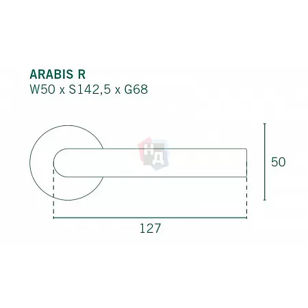 Дверная ручка Aprile Arabis R C01 хром полированный