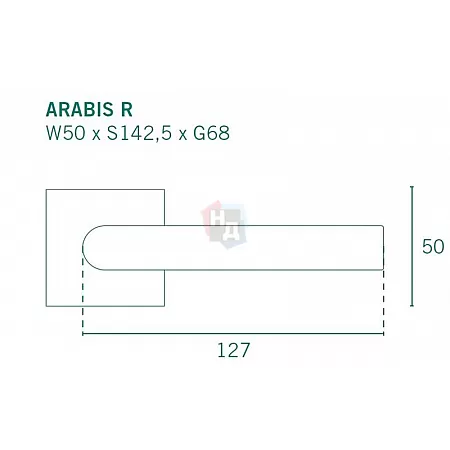 Дверная ручка Aprile Arabis Q C01 хром полированный