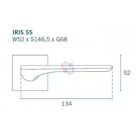 Дверная ручка Aprile Iris Q 5S 96 хром матовый