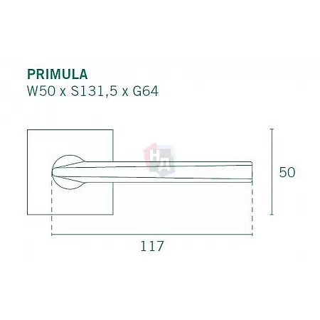 Дверная ручка Aprile Primula Q C01 хром полированный