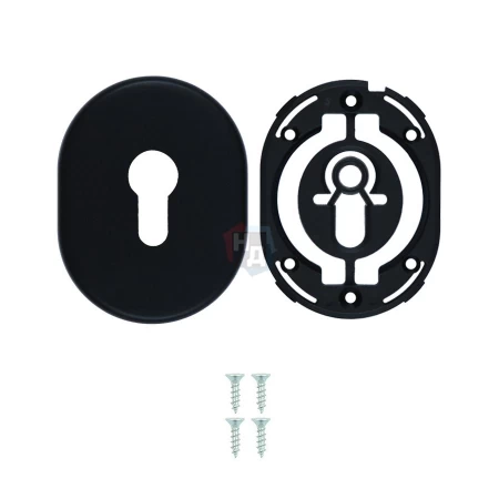 Декоративная накладка под цилиндр Disec KT036 OVAL черный