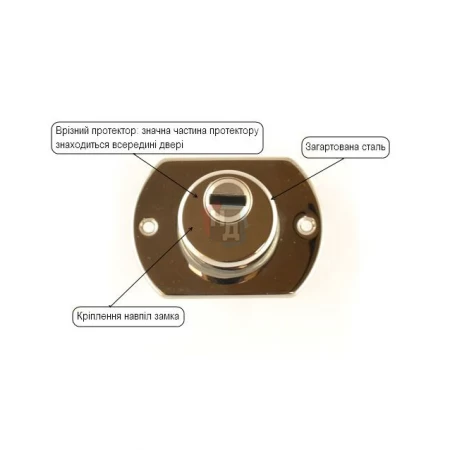 Броненакладка врезная Mul-T-Lock WA503-02 внутренняя хром полированный