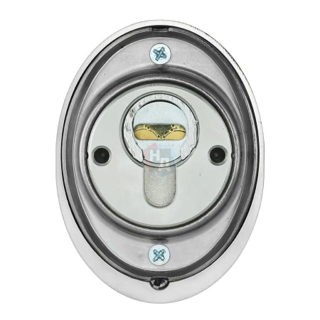 Броненакладка врезная Disec MG3551 OVAL внешняя хром матовый