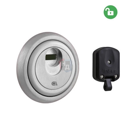 Броненакладка врезная Disec 3G2MM ROUND внешняя нержавеющая сталь