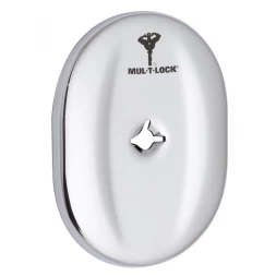 Декоративная накладка под ключ OMEGA Mul-T-Lock A702 OVAL хром полированный (без шторки)