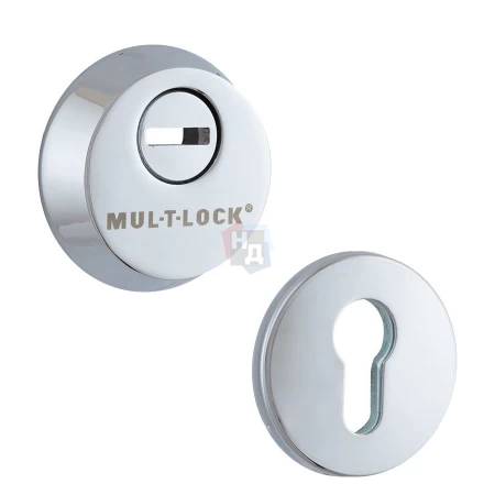 Броненакладка накладная Mul-T-Lock SL3 ROUND хром полированный