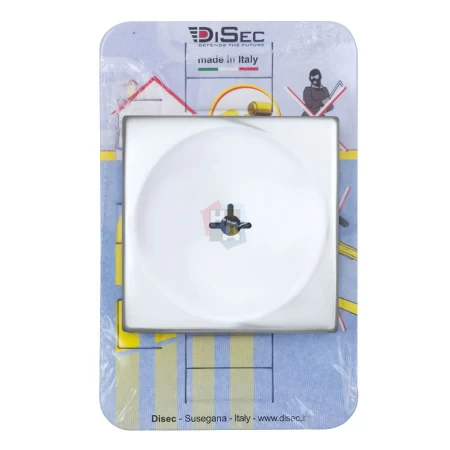 Декоративная накладка под ключ OMEGA Disec KT3823 SQUARE хром полированный (без шторки)
