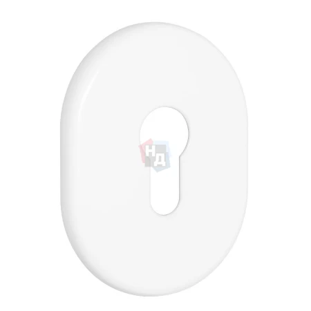 Декоративная накладка под цилиндр Disec KT036 OVAL белый