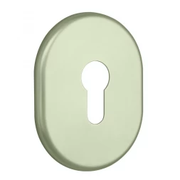 Декоративная накладка под цилиндр Disec KT036 OVAL алюминий шампань