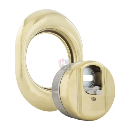 Броненакладка врезная Disec 4GN2MB OVAL внешняя латунь pvd