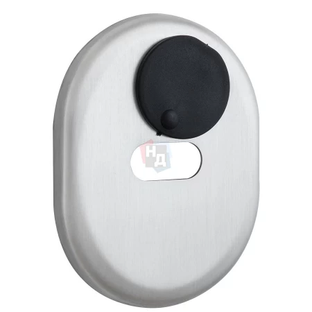 Декоративная накладка под ключ OMEGA Disec KT3856 LEVER KEY OVAL нержавеющая сталь (со шторкой)