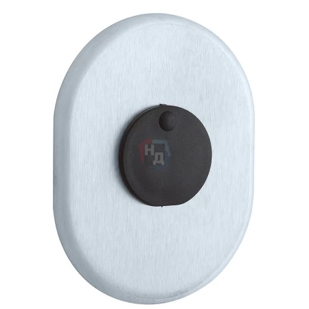 Декоративная накладка под сувальдный ключ Disec KT088 MATRIX OVAL хром матовый (со шторкой)