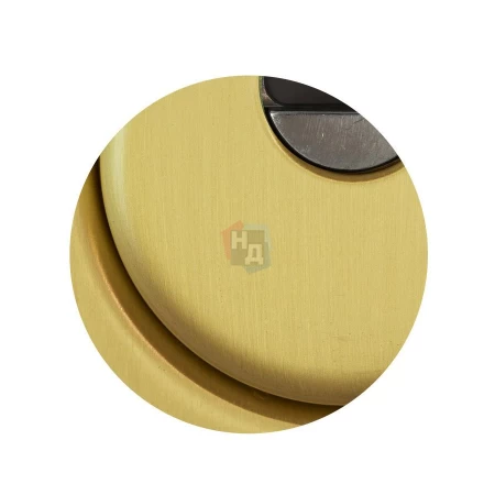 Броненакладка врезная Disec BDS16 Sferik OVAL+ROUND внешняя латунь матовая