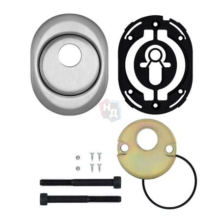 Броненакладка врезная Disec CD2000 Contro OVAL внутренняя нержавеющая сталь
