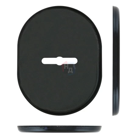 Декоративная накладка под сувальдный ключ Disec KT037 MATRIX OVAL черный крашенный (без шторки)