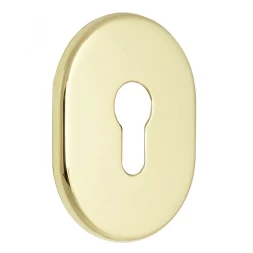 Декоративная накладка под цилиндр Mul-T-Lock A630 OVAL латунь pvd (без шторки)