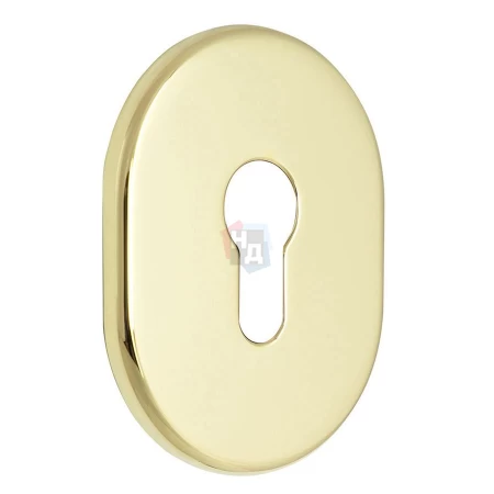Декоративная накладка под цилиндр Mul-T-Lock A630 OVAL латунь pvd (без шторки)