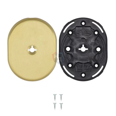 Декоративная накладка под ключ OMEGA Disec KT2112 OVAL латунь матовая (без шторки)