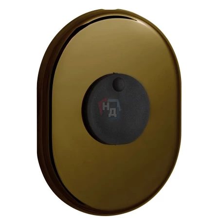 Декоративная накладка под сувальдный ключ Disec KT088 MATRIX OVAL бронза pvd (со шторкой)