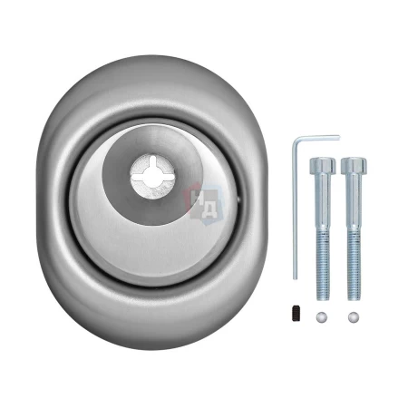 Броненакладка врезная Disec BD108 Monolito OVAL внешняя нержавеющая сталь (под ключ OMEGA)