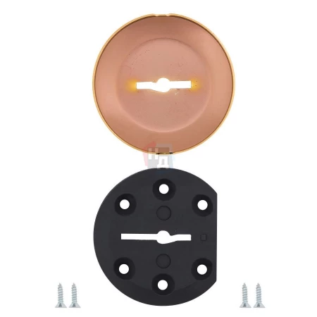Декоративная накладка под сувальдный ключ Mul-T-Lock A731 MATRIX ROUND бронза розовая (без шторки)