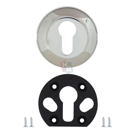 Декоративная накладка под цилиндр Mul-T-Lock A733 ROUND хром полированный (без шторки)