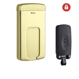 Броненакладка накладная Disec MG220MINI OVAL внешняя латунь pvd (под сувальдный ключ)