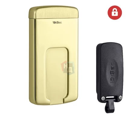Броненакладка накладная Disec MG220MINI OVAL внешняя латунь pvd (под сувальдный ключ)