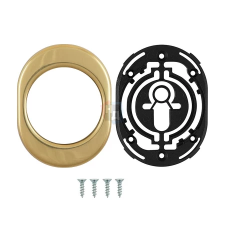 Накладка на броненакладку Disec KT056 OVAL латунь полированная