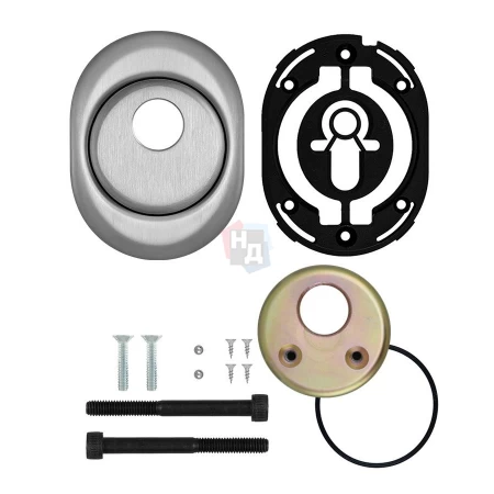 Броненакладка врезная Disec CD2100 Contro OVAL внутренняя нержавеющая сталь