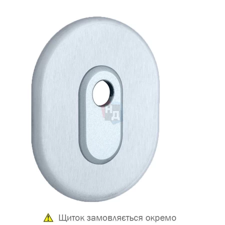 Декоративная накладка под цилиндр Disec A2427 OVAL хром матовый