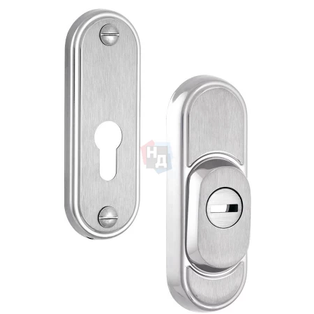 Броненакладка накладная Rostex R3 Decor PLATE хром матовый (38-45мм)