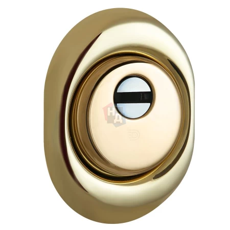 Броненакладка врезная Disec BKD250 Diamond OVAL внешняя латунь pvd