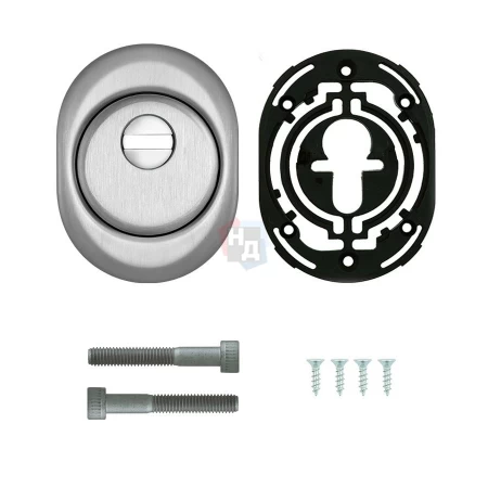 Броненакладка врезная Disec BD16D4 Sferik OVAL внешняя нержавеющая сталь