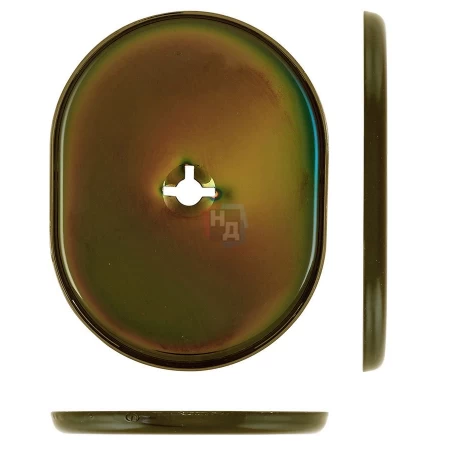Декоративная накладка под ключ OMEGA Disec KT2112 OVAL бронза pvd (без шторки)