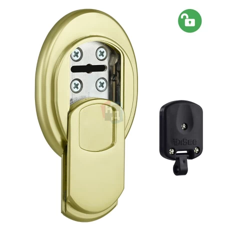 Броненакладка накладная Disec MG3551DM OVAL внешняя латунь pvd (под сувальдный ключ)