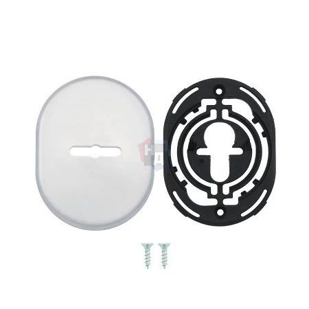 Декоративная накладка под сувальдный ключ Disec KT037 MATRIX OVAL никель сатин (без шторки)