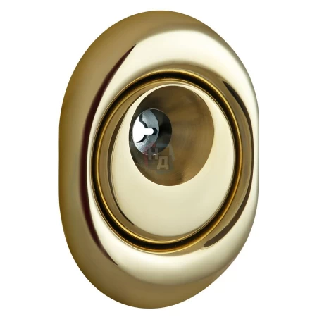 Броненакладка врезная Disec BD108 Monolito OVAL внешняя латунь pvd (под ключ OMEGA)
