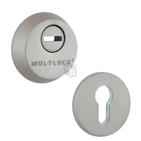 Броненакладка накладная Mul-T-Lock SL3 ROUND никель сатин