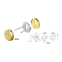 Броненакладка накладная Disec BD54 ROUND черный