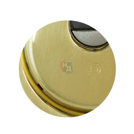 Броненакладка врезная Disec BDS16 Sferik OVAL+ROUND внешняя латунь полированная