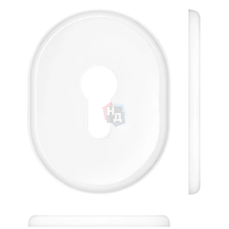 Декоративная накладка под цилиндр Disec KT036 OVAL белый