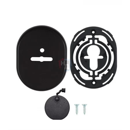 Декоративная накладка под сувальдный ключ Disec KT088 MATRIX OVAL черный (со шторкой)