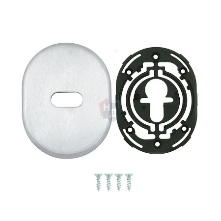 Декоративная накладка под сувальдный ключ Disec KT3839 LEVER KEY OVAL нержавеющая сталь (без шторки)